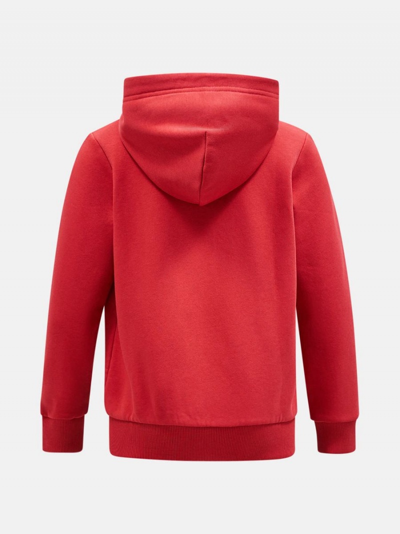 Peak Performance Original Zip Kids' Hoodie Red | PBK97-732