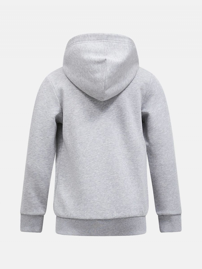 Peak Performance Original Zip Kids' Hoodie Grey / Black | HIY79-423