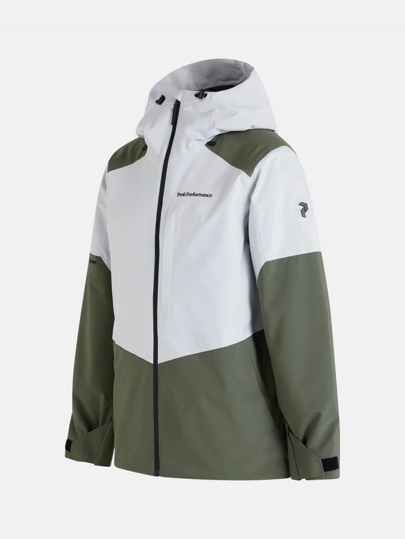 Peak Performance Pact Insulated 2L Men's Ski Jacket Green / White | ESS17-285