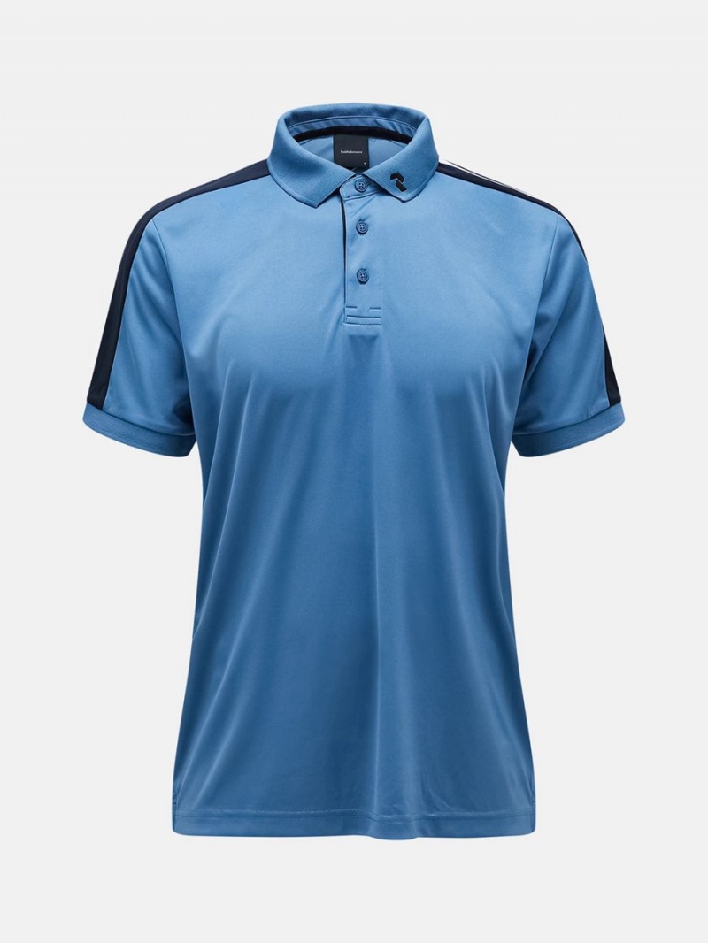 Peak Performance Player Men\'s Polo Shirt Blue / Navy | OII11-160