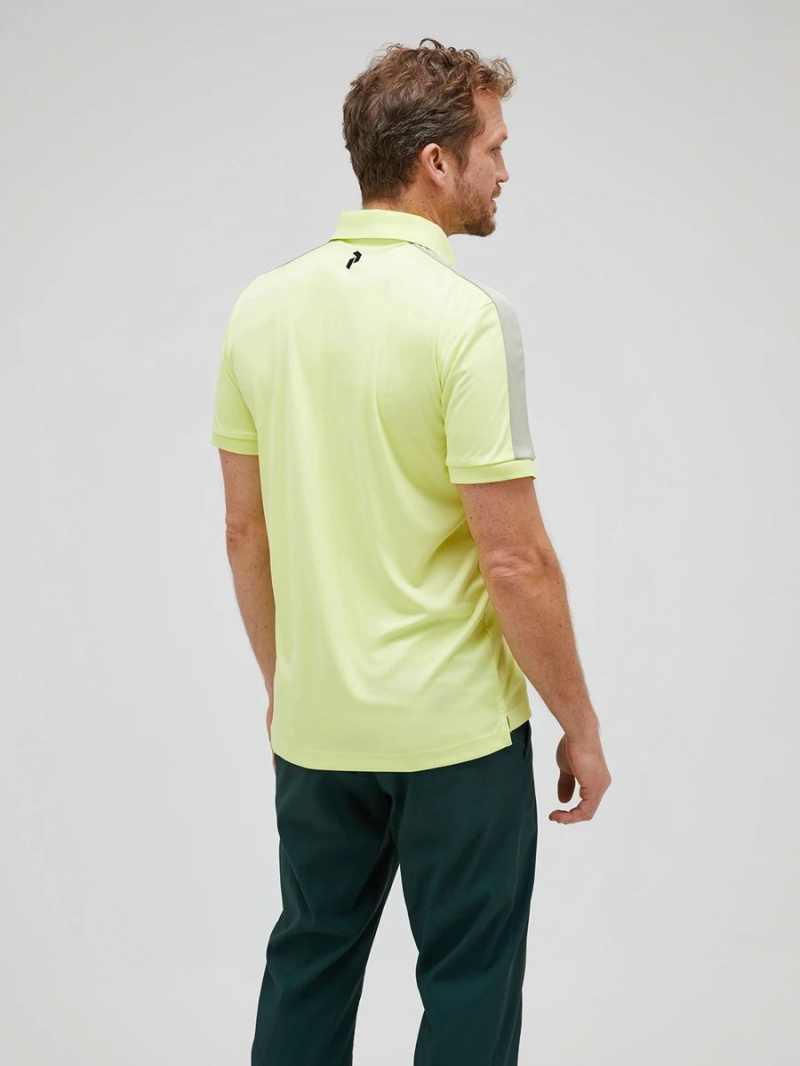 Peak Performance Player Men's Polo Shirt Yellow / Green | HBL85-944