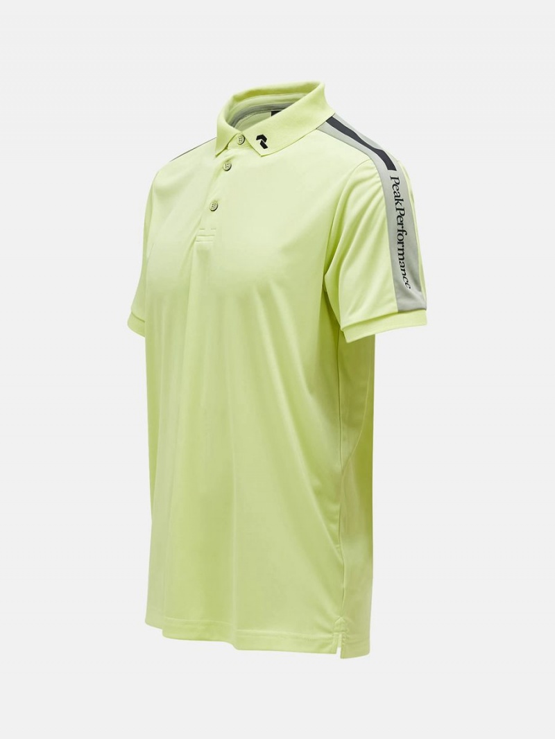 Peak Performance Player Men's Polo Shirt Yellow / Green | HBL85-944