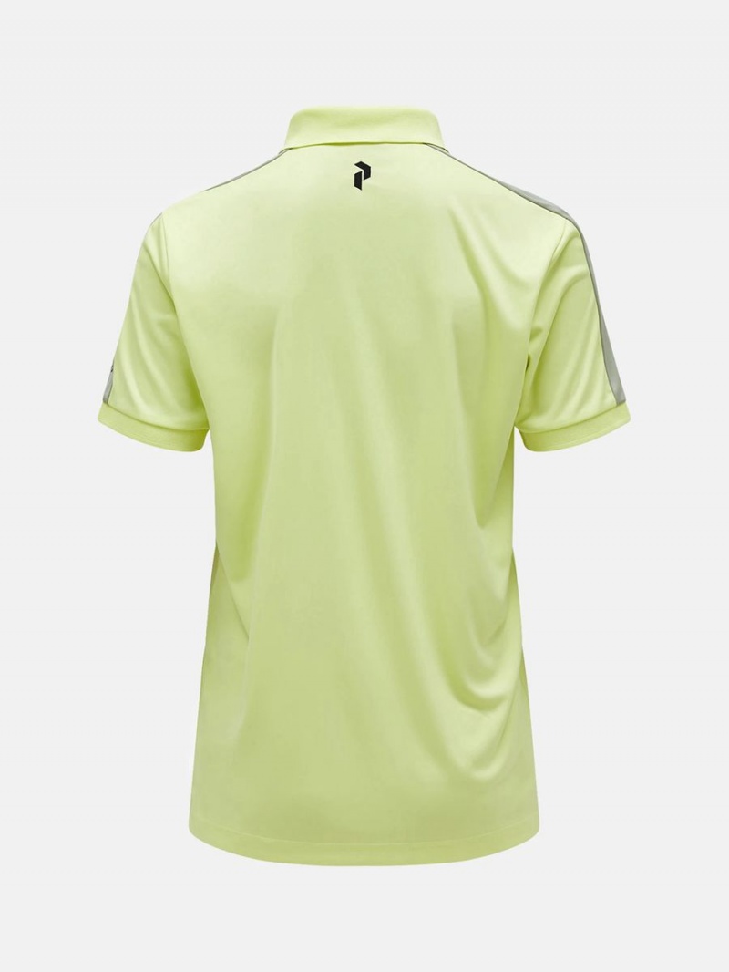 Peak Performance Player Men's Polo Shirt Yellow / Green | HBL85-944