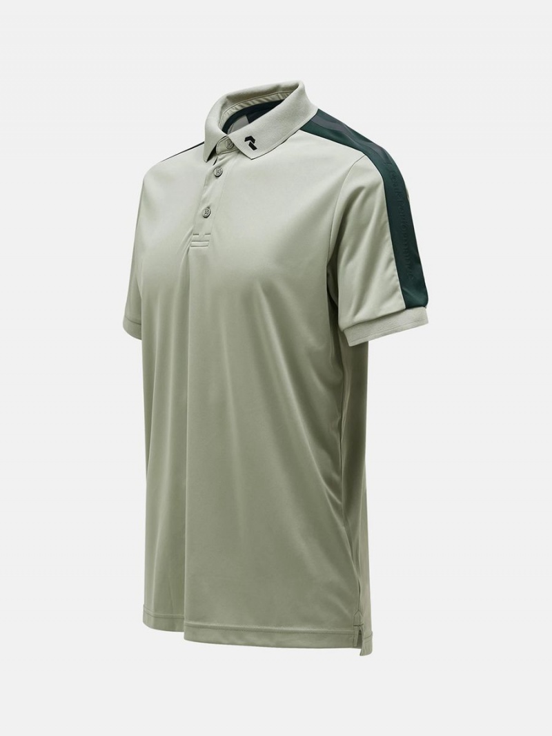 Peak Performance Player Men's Polo Shirt Green / Green | YHJ57-562