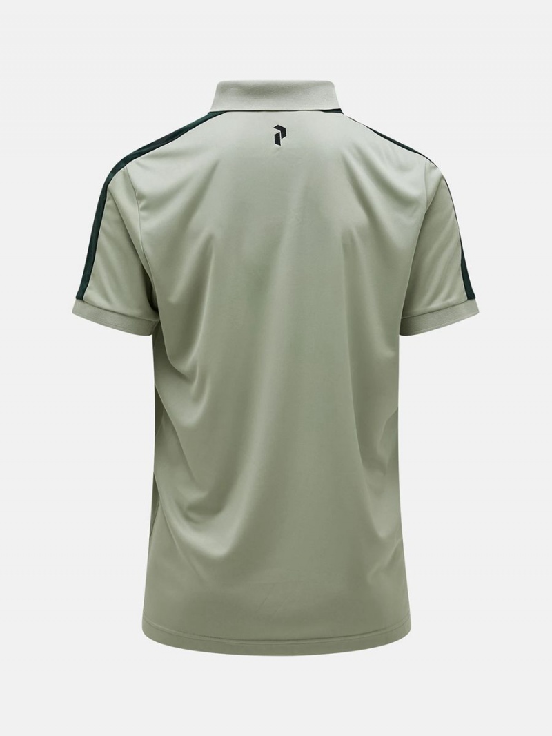 Peak Performance Player Men's Polo Shirt Green / Green | YHJ57-562