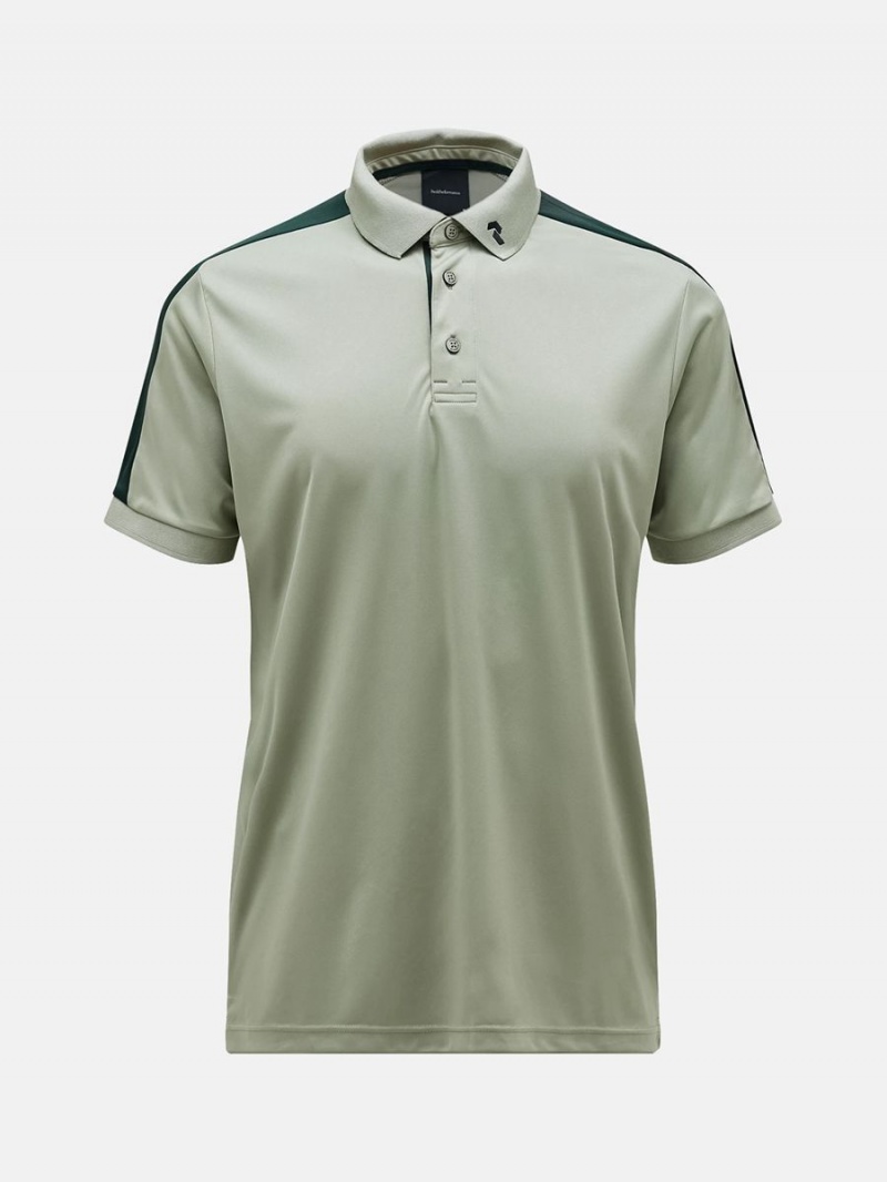 Peak Performance Player Men\'s Polo Shirt Green / Green | YHJ57-562