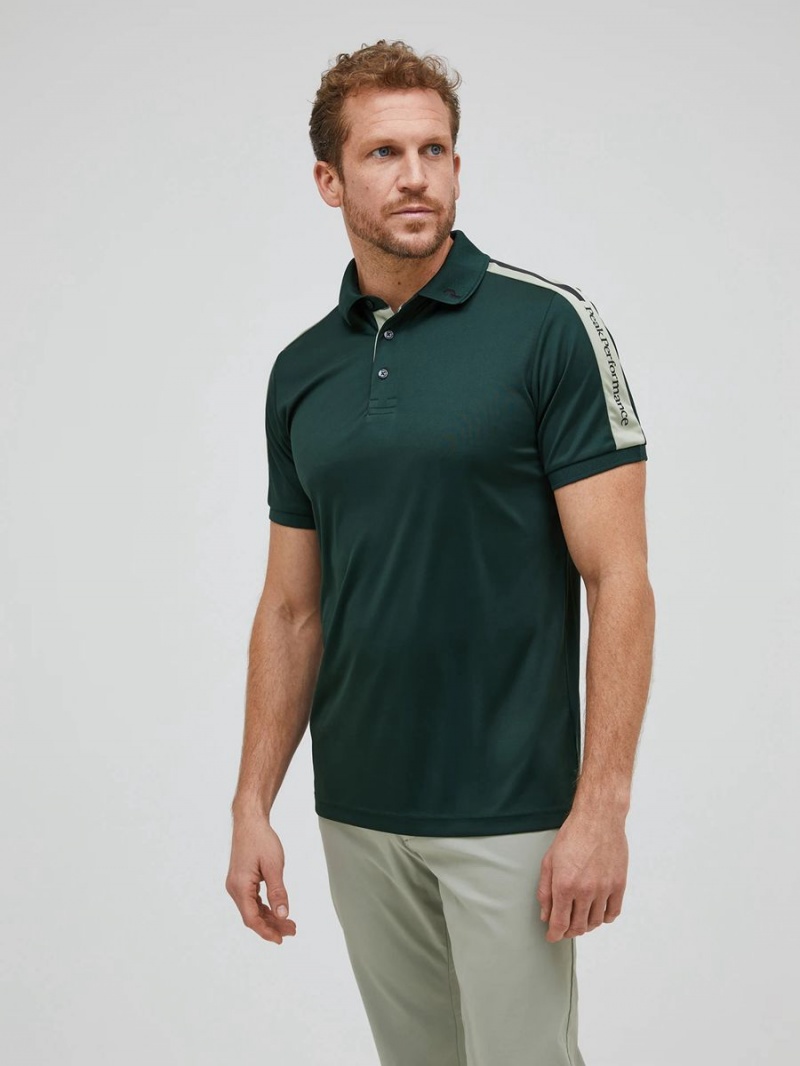 Peak Performance Player Men's Polo Shirt Green / Green | YOY76-267