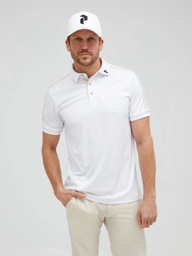 Peak Performance Player Men's Polo Shirt White / Beige | QAK71-694