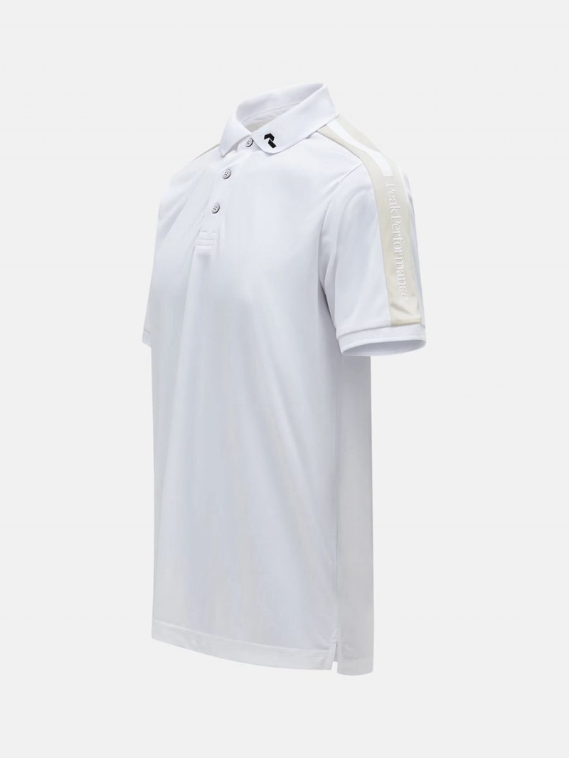 Peak Performance Player Men's Polo Shirt White / Beige | QAK71-694