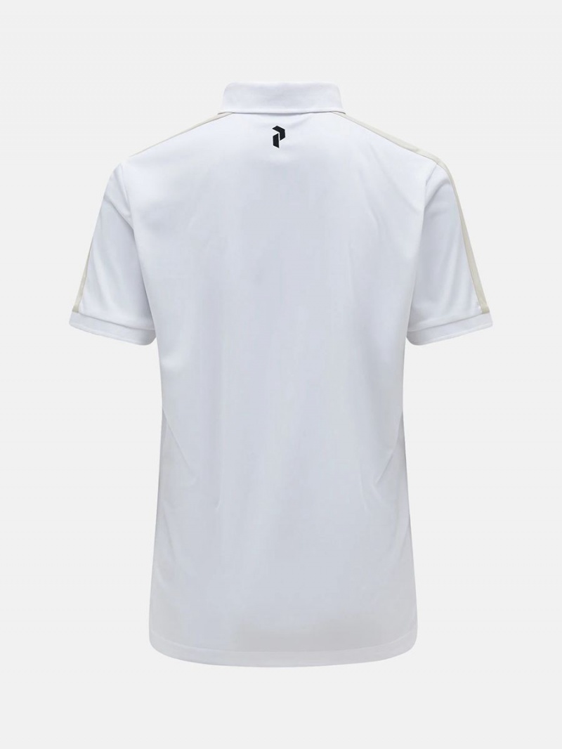 Peak Performance Player Men's Polo Shirt White / Beige | QAK71-694