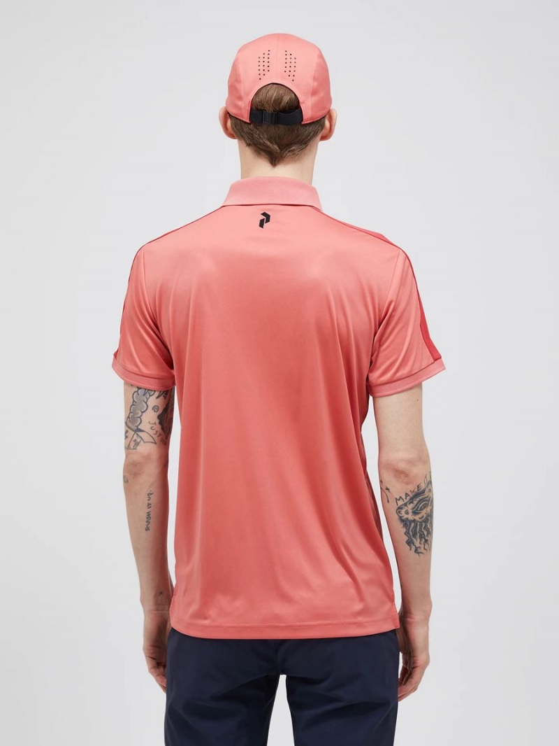 Peak Performance Player Men's Polo Shirt Pink / Red | SSH99-191