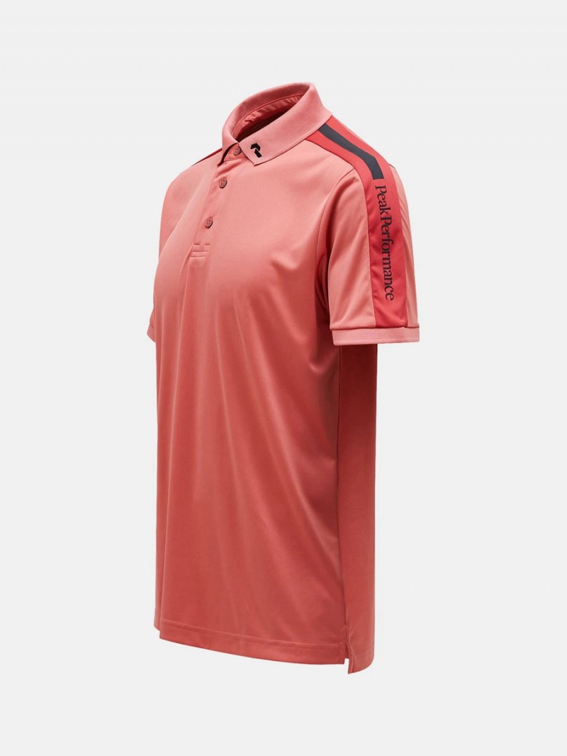 Peak Performance Player Men's Polo Shirt Pink / Red | SSH99-191