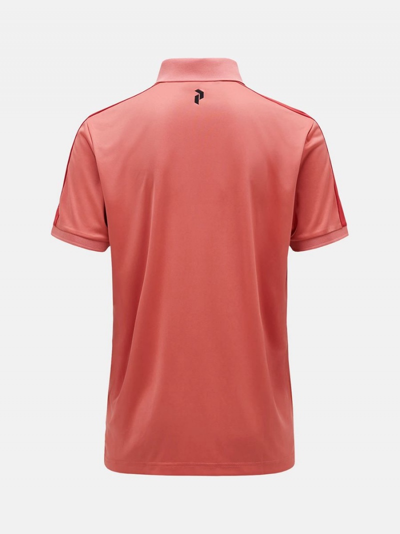 Peak Performance Player Men's Polo Shirt Pink / Red | SSH99-191