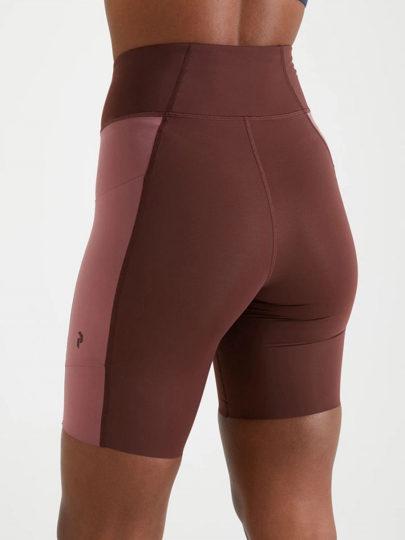 Peak Performance Power Bike Women's Leggings Burgundy / Pink | ZWF02-558