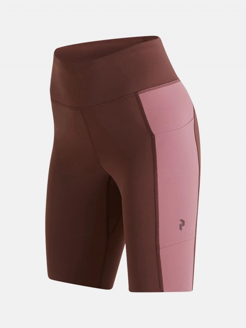 Peak Performance Power Bike Women's Leggings Burgundy / Pink | ZWF02-558