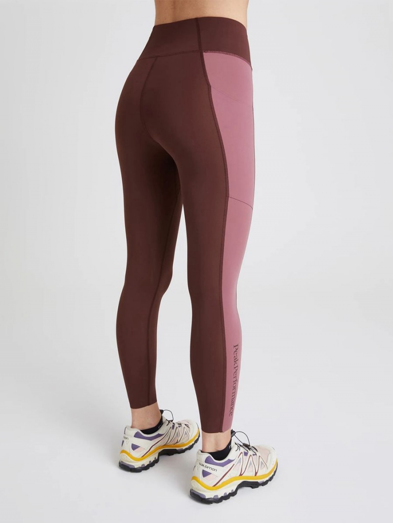 Peak Performance Power Women's Leggings Burgundy / Pink | XMP01-689