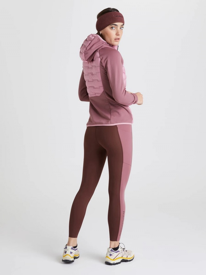 Peak Performance Power Women's Leggings Burgundy / Pink | XMP01-689