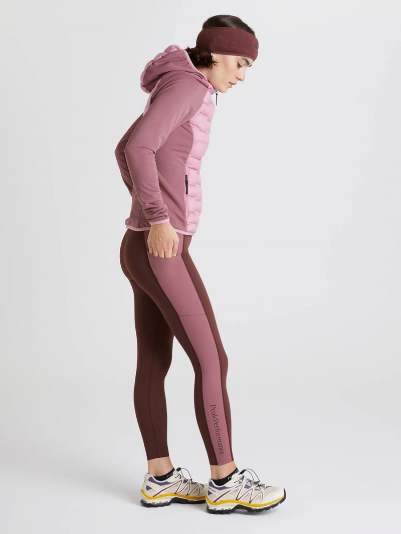 Peak Performance Power Women's Leggings Burgundy / Pink | XMP01-689