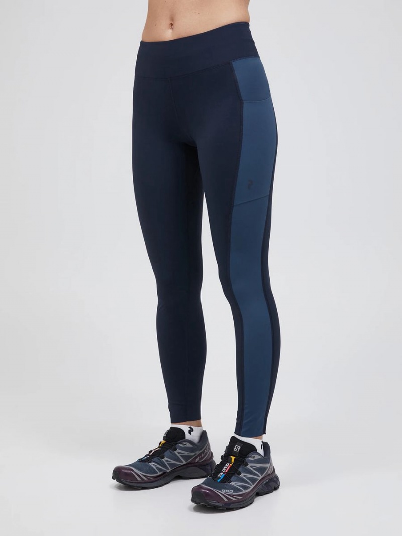 Peak Performance Power Women's Leggings Navy / Blue | VNU19-536