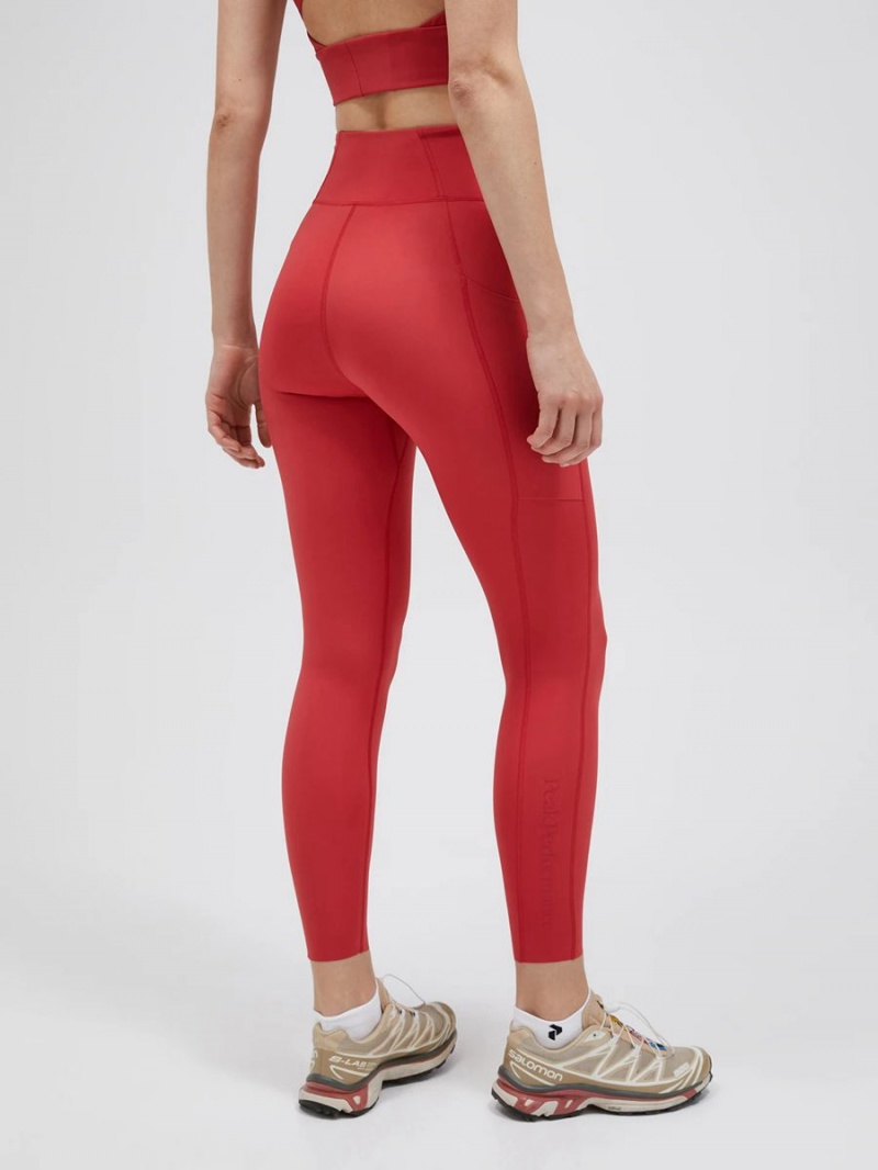 Peak Performance Power Women's Leggings Red | NKA01-398