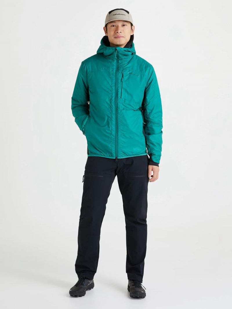 Peak Performance Radiance Hood Men's Ski Jacket Green / Green | MDN47-611