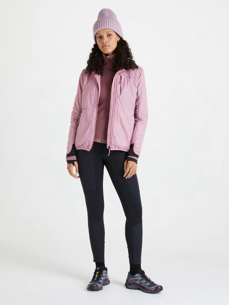 Peak Performance Radiance Hood Women's Ski Jacket Pink / Burgundy | TGT79-043