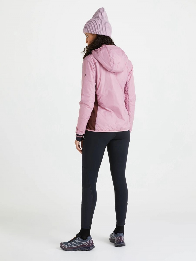 Peak Performance Radiance Hood Women's Ski Jacket Pink / Burgundy | TGT79-043