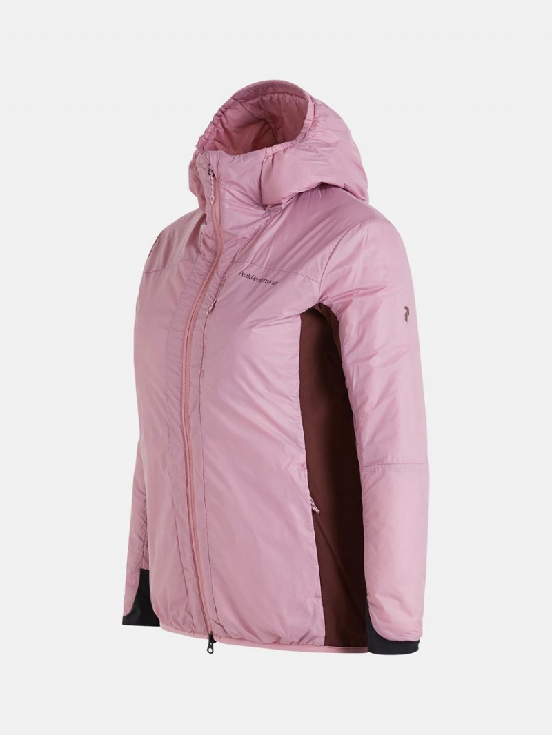 Peak Performance Radiance Hood Women's Ski Jacket Pink / Burgundy | TGT79-043