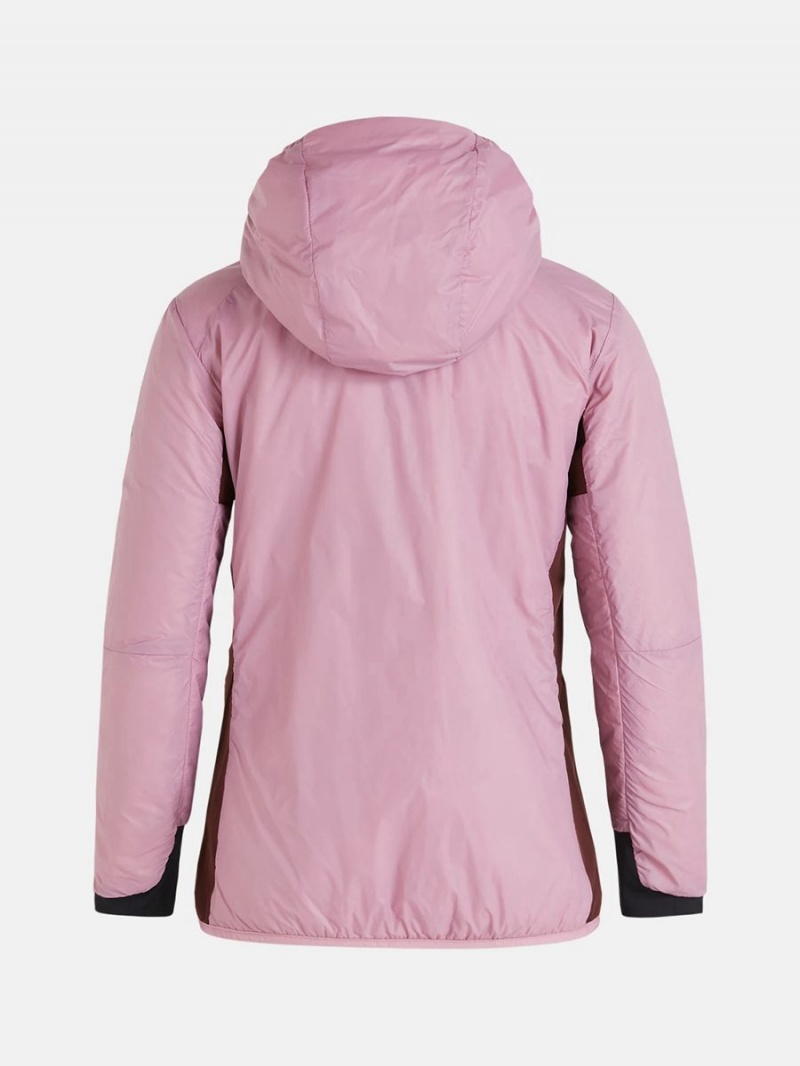 Peak Performance Radiance Hood Women's Ski Jacket Pink / Burgundy | TGT79-043