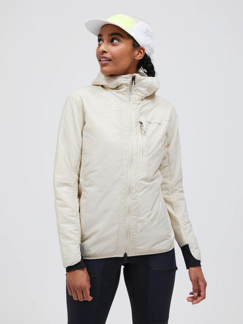 Peak Performance Radiance Hood Women's Ski Jacket Beige | CIJ00-044