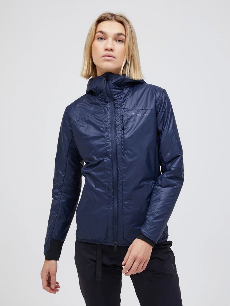 Peak Performance Radiance Hood Women's Ski Jacket Navy | MWW95-174