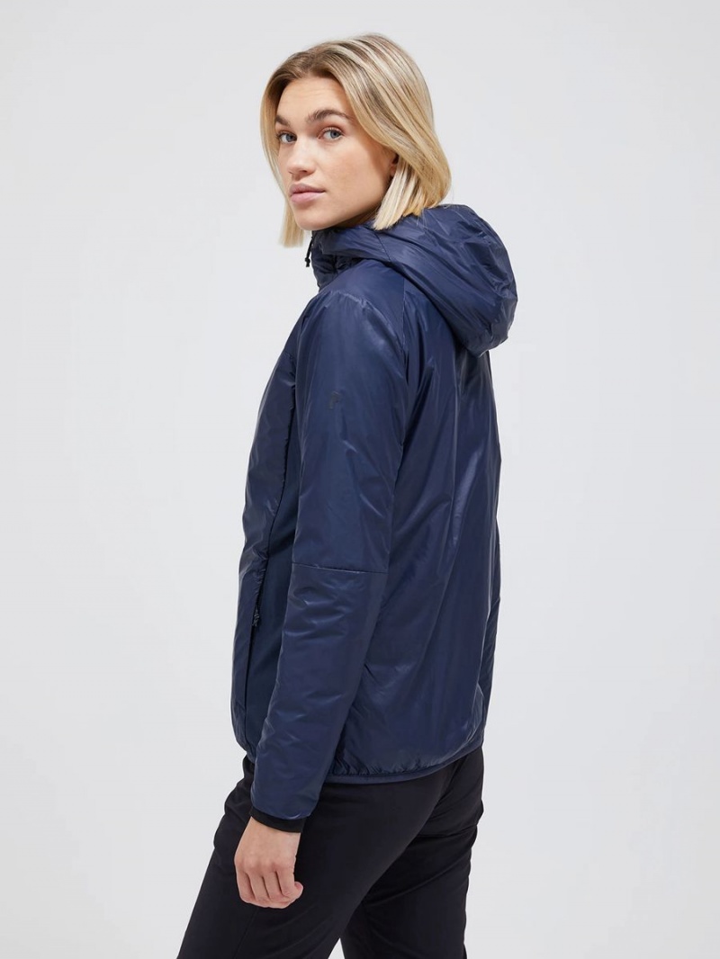 Peak Performance Radiance Hood Women's Ski Jacket Navy | MWW95-174