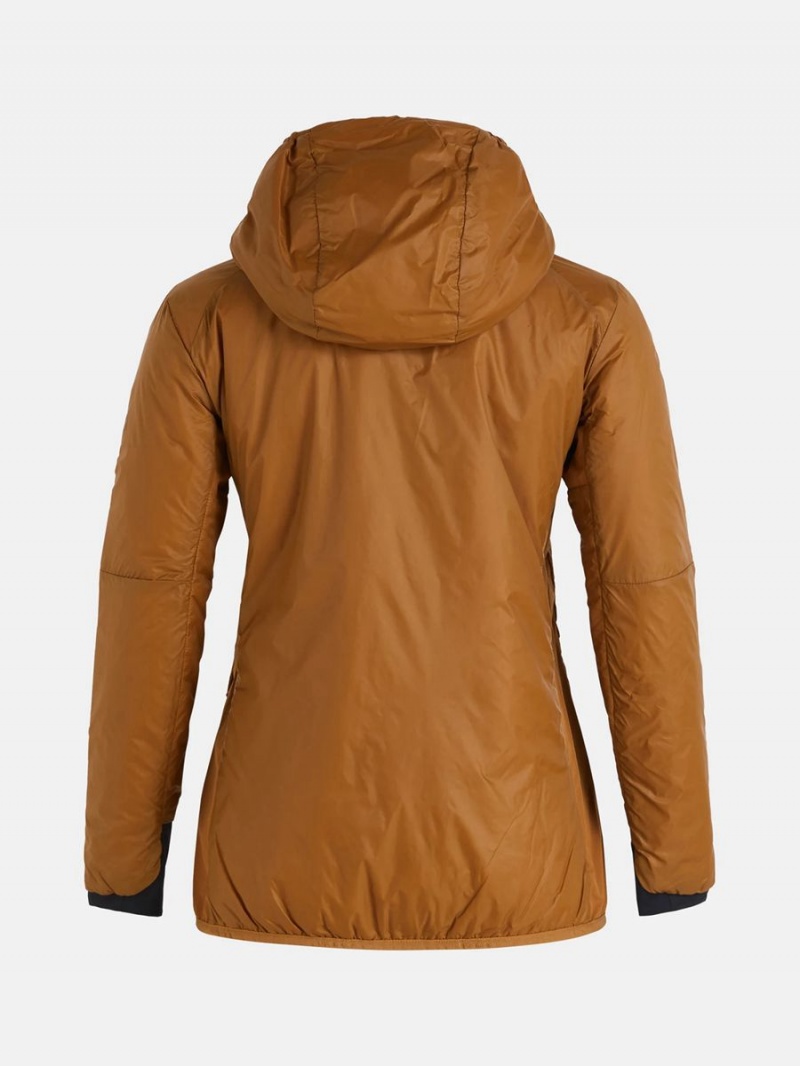 Peak Performance Radiance Hood Women's Ski Jacket Brown | WHZ72-747