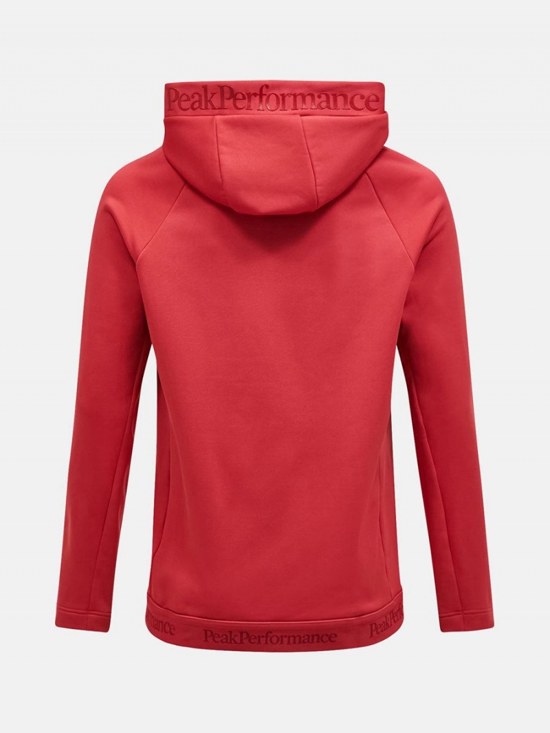 Peak Performance Rider Tech Men's Hoodie Red | SCC98-832