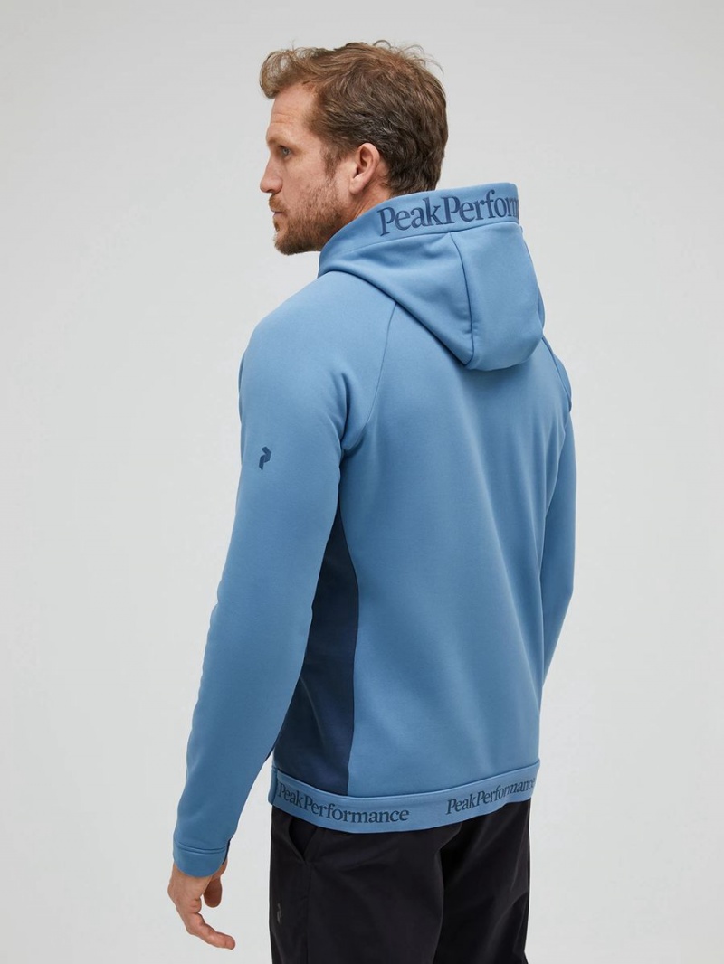 Peak Performance Rider Tech Men's Hoodie Blue / Blue | FYC56-716