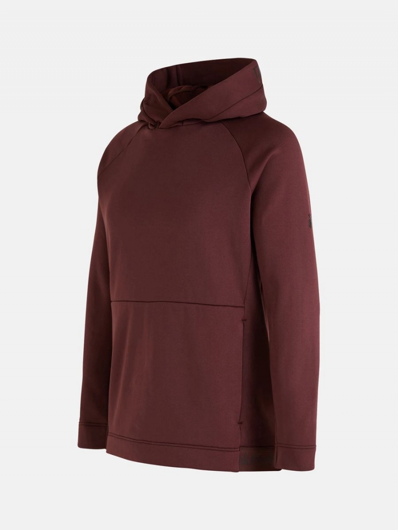 Peak Performance Rider Tech Men's Hoodie Burgundy | BPJ23-229