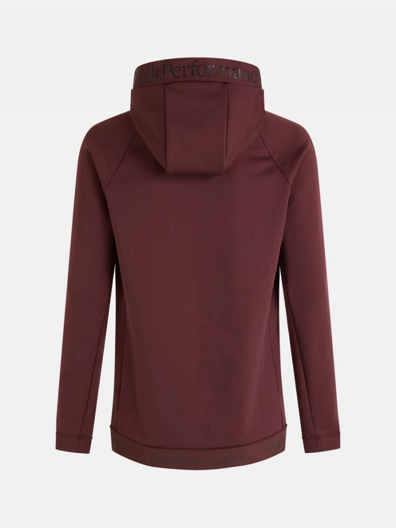 Peak Performance Rider Tech Men's Hoodie Burgundy | BPJ23-229