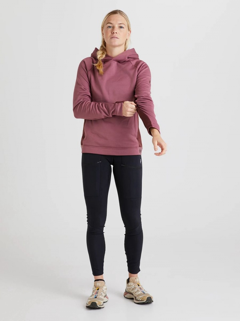 Peak Performance Rider Tech Women's Hoodie Pink / Burgundy | RLF83-621