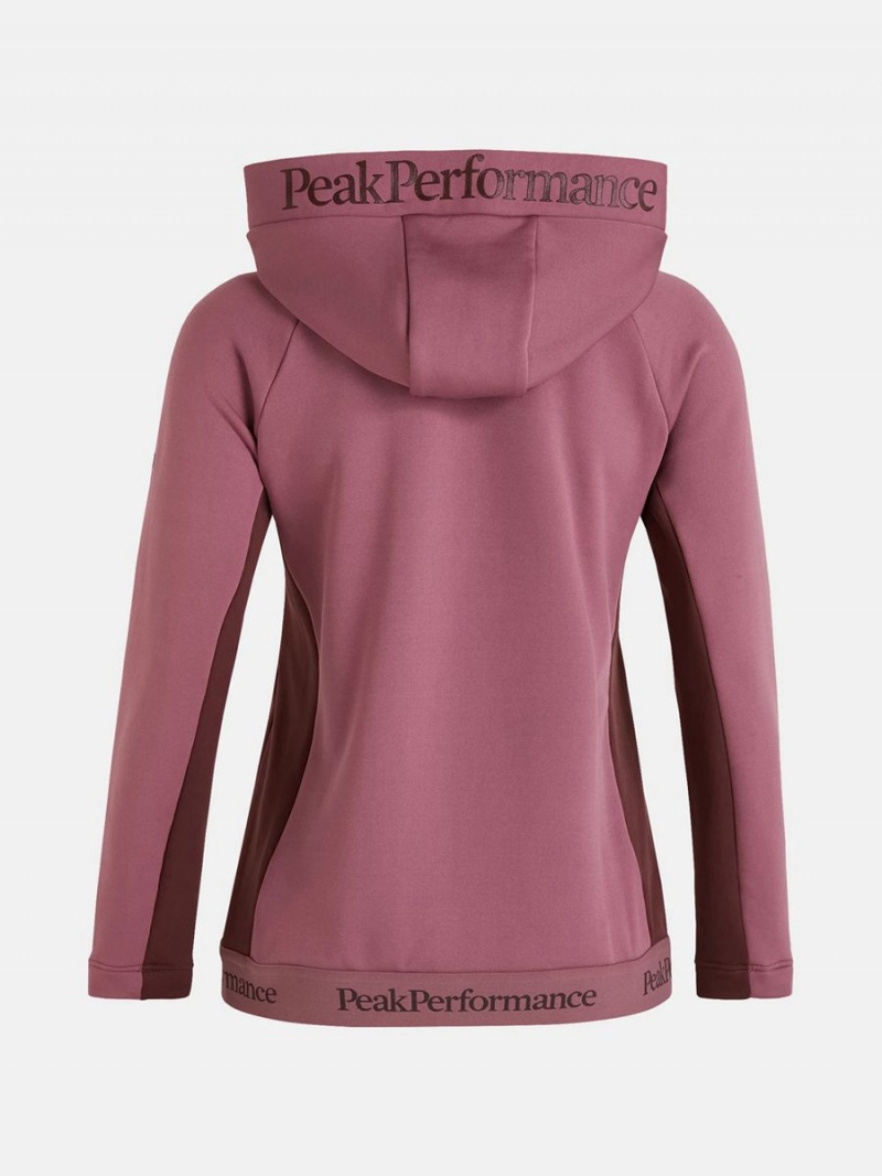 Peak Performance Rider Tech Women's Hoodie Pink / Burgundy | RLF83-621