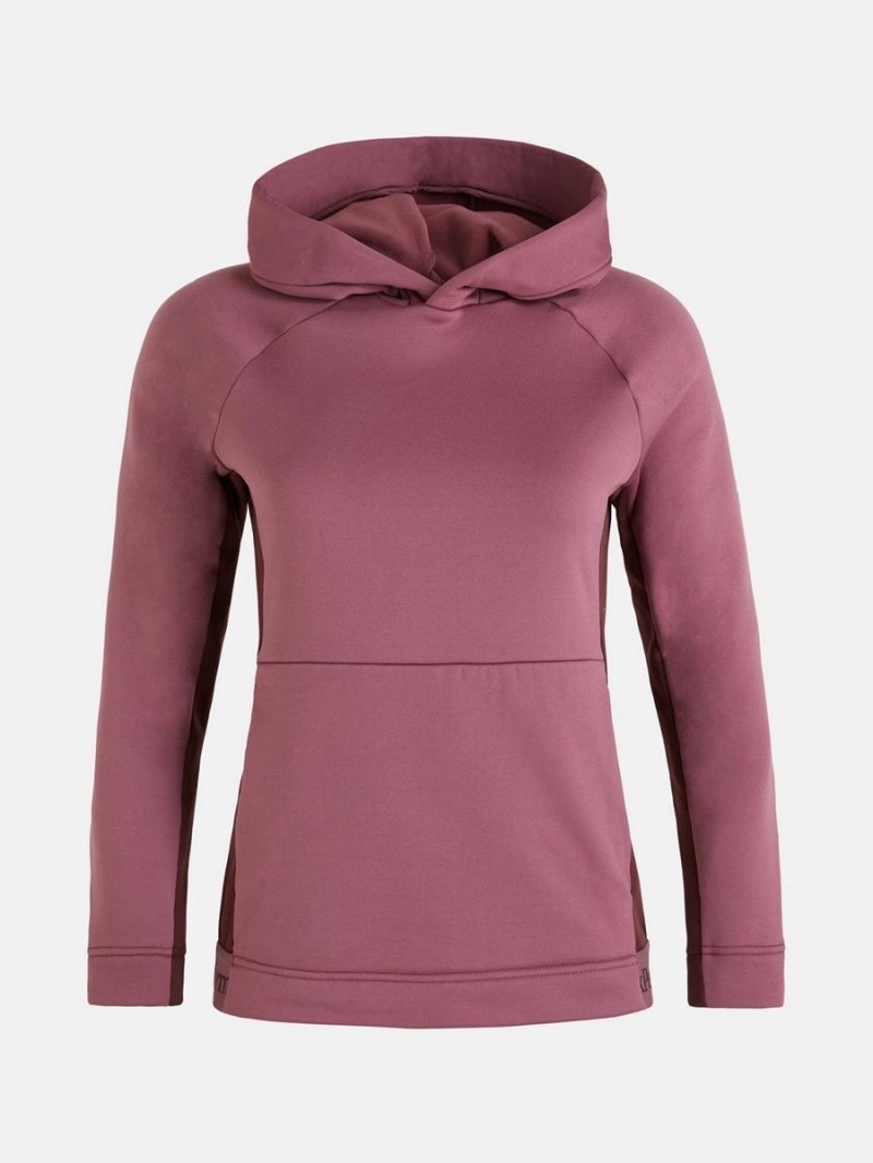 Peak Performance Rider Tech Women\'s Hoodie Pink / Burgundy | RLF83-621