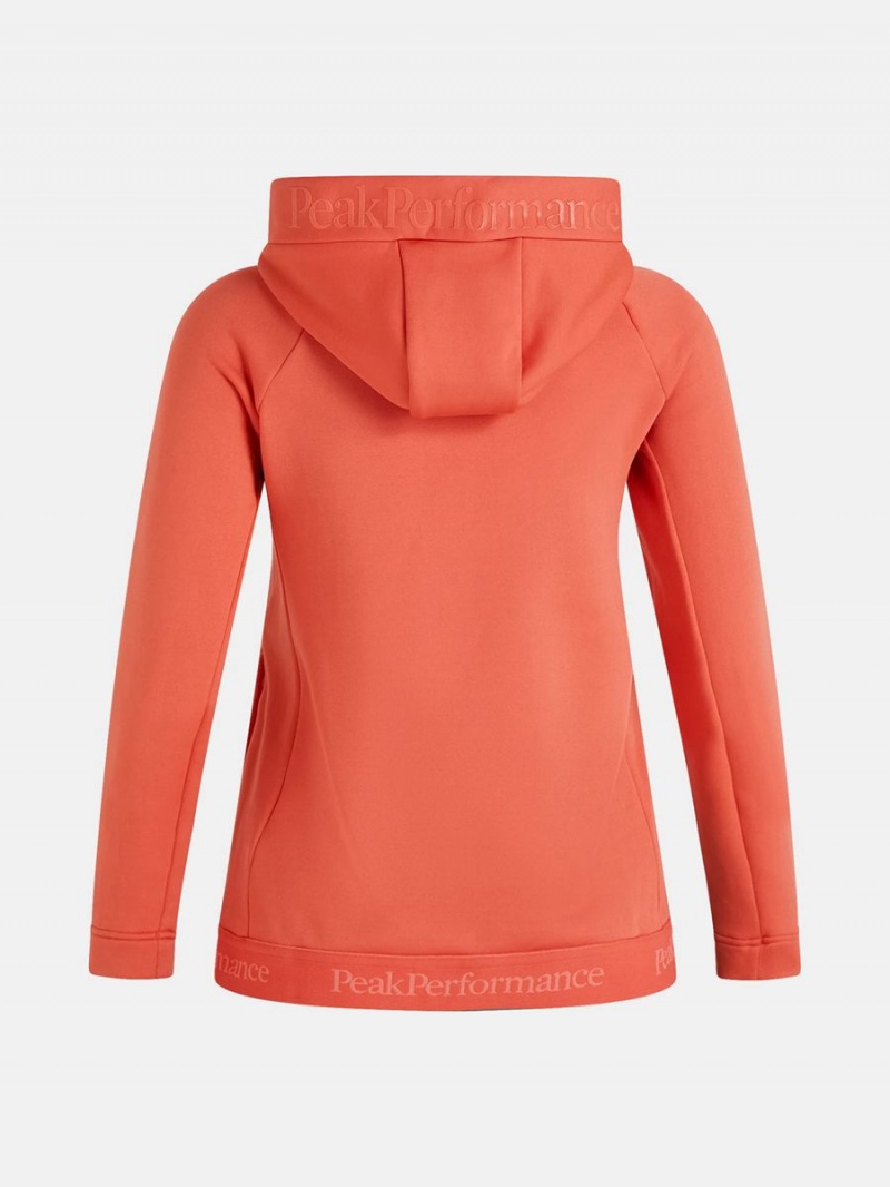 Peak Performance Rider Tech Women's Hoodie Red | KLY81-552