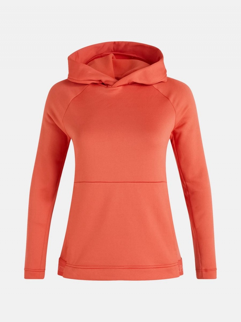 Peak Performance Rider Tech Women\'s Hoodie Red | KLY81-552