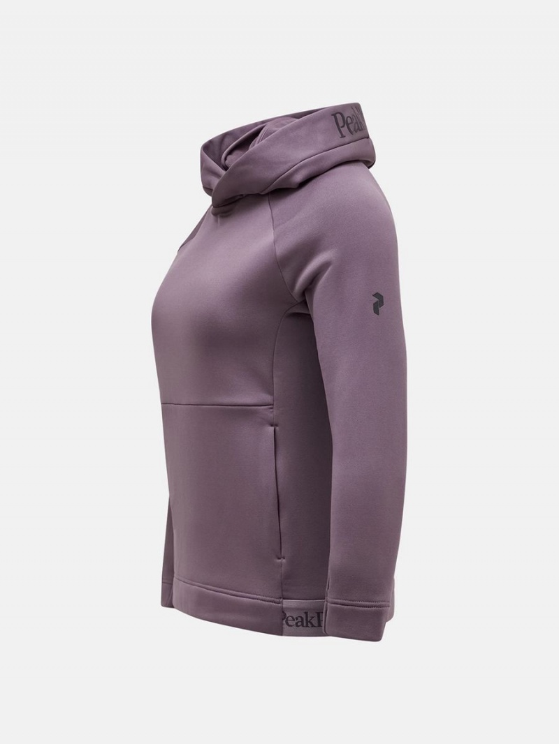 Peak Performance Rider Tech Women's Hoodie Purple | QDS39-601