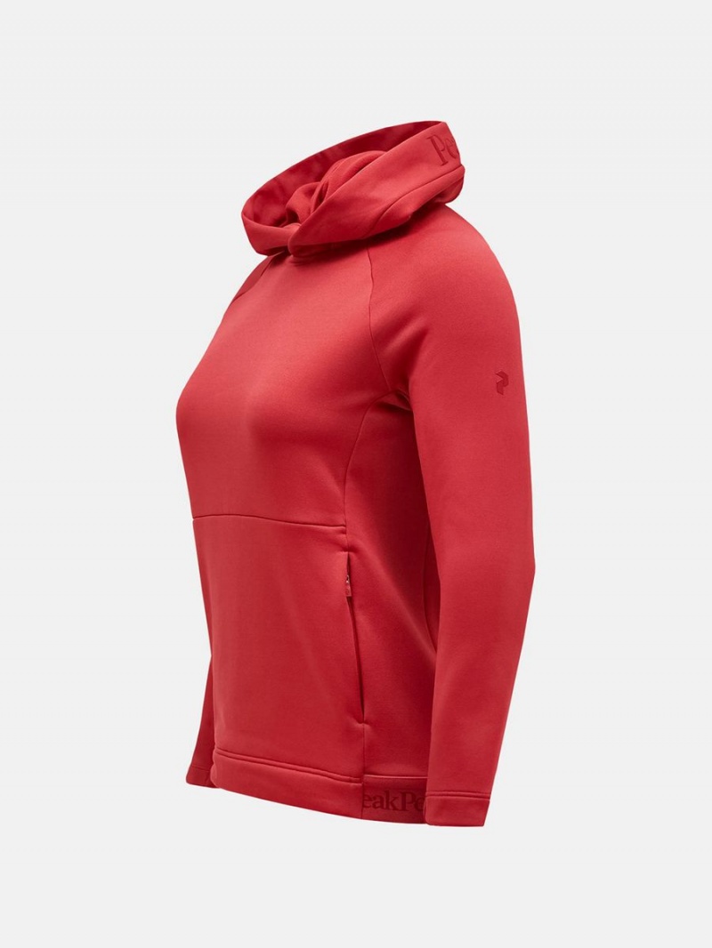 Peak Performance Rider Tech Women's Hoodie Red | VRW53-974