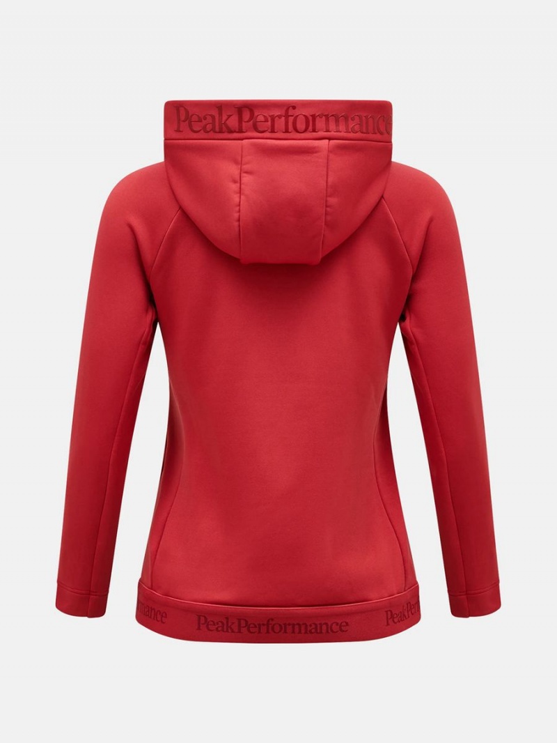 Peak Performance Rider Tech Women's Hoodie Red | VRW53-974