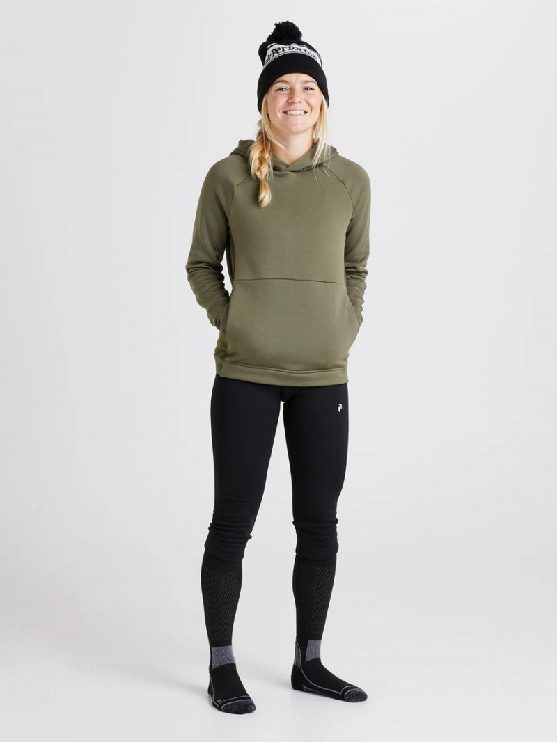 Peak Performance Rider Tech Women's Hoodie Green / Green | NKQ08-497