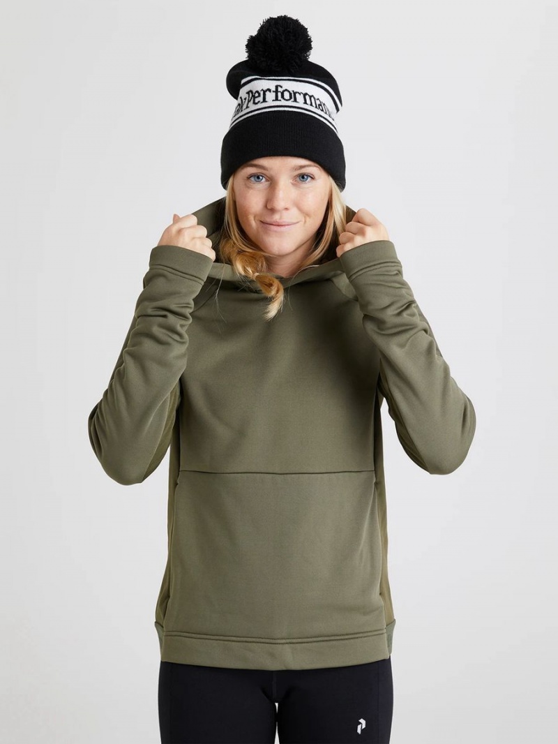 Peak Performance Rider Tech Women's Hoodie Green / Green | NKQ08-497