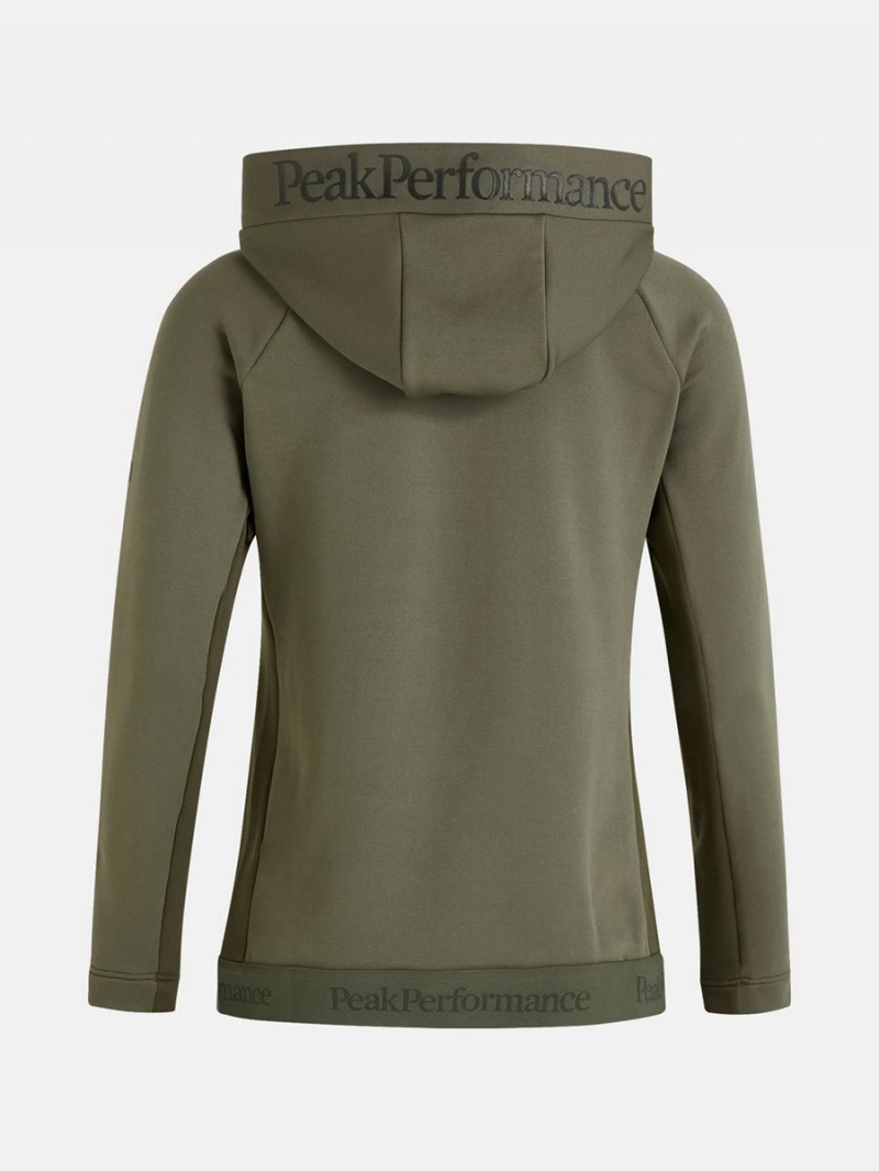 Peak Performance Rider Tech Women's Hoodie Green / Green | NKQ08-497