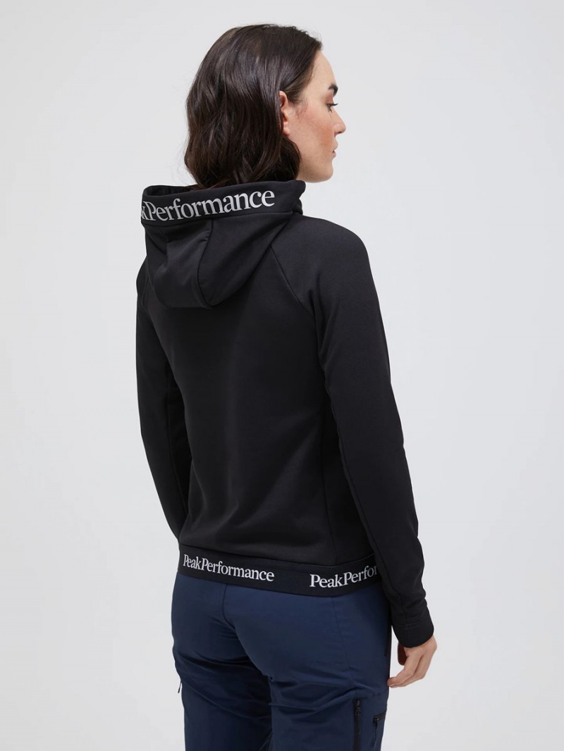 Peak Performance Rider Tech Women's Hoodie Black | ELT57-857