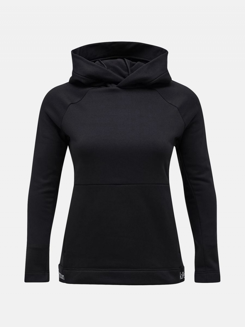 Peak Performance Rider Tech Women\'s Hoodie Black | ELT57-857